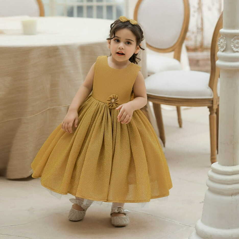 Baby Girls Dress Formal Bowknot Tutu Backless Puffy Tulle Gowns ...