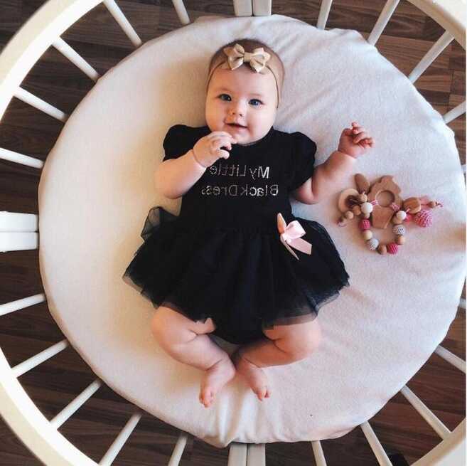 Baby Girls Infant Toddler Bowknot Black Dress Tutu Tulle Princess ...