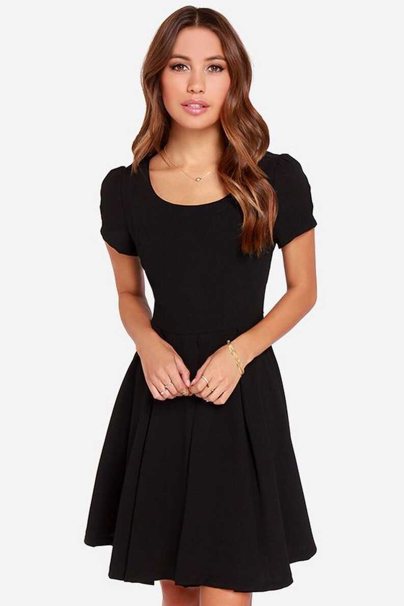 Bakewell Short Sleeve Black Dress