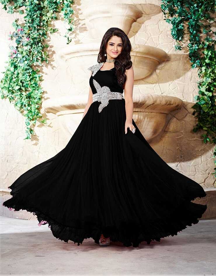 Beautiful Black Color Long Gown for Party