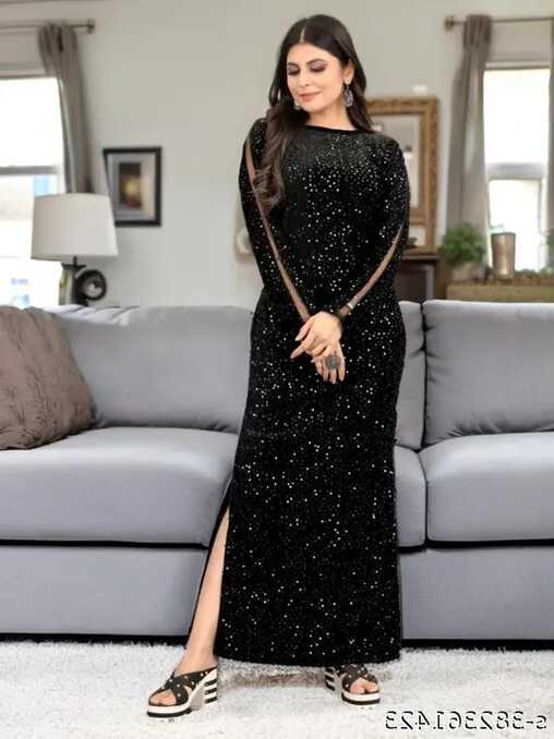 Beautiful Black Fashionable Sequin Dress For Women &amp; Girls | Black ...