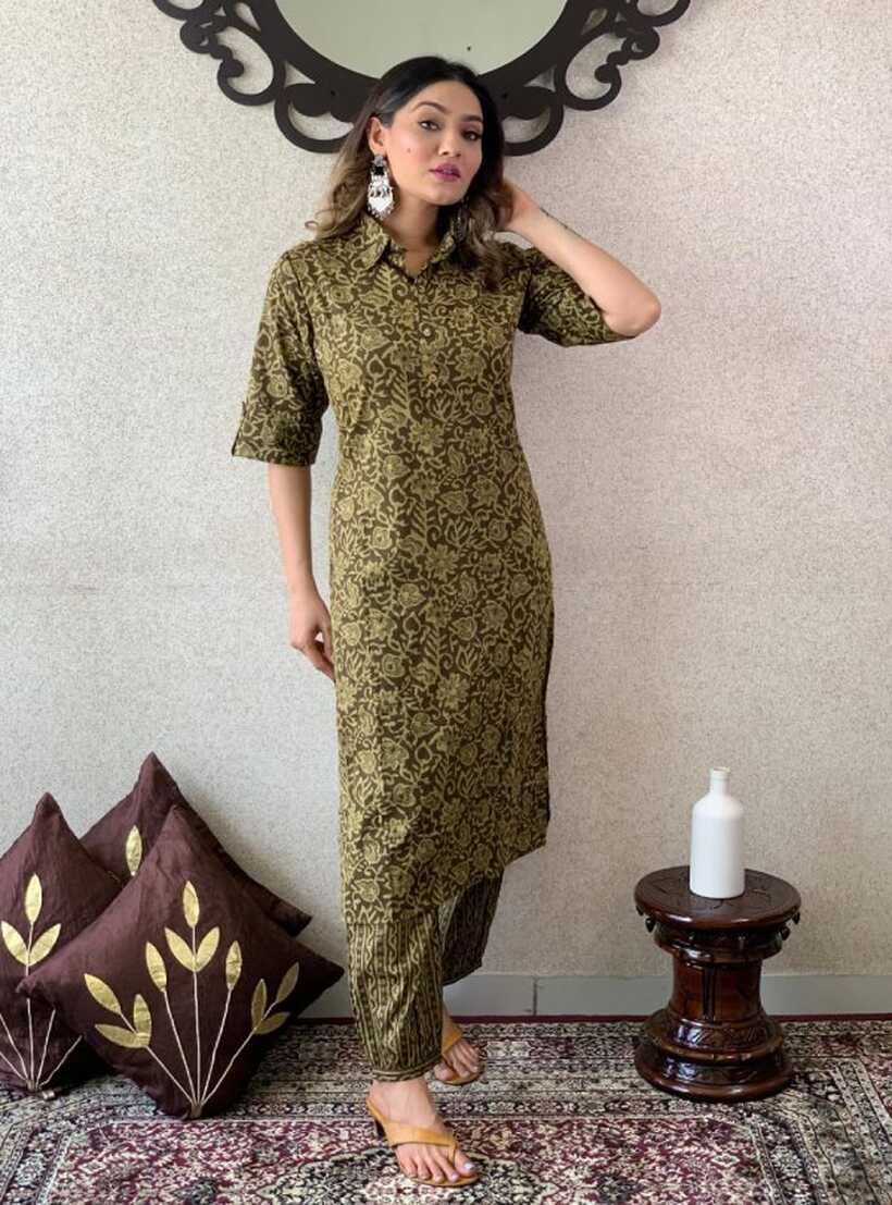 Beautiful Green Afghani Casual Wear Kurti | Latest Kurti Designs