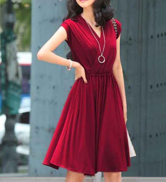 Beautiful Red Summer Women Dresses, Short Women Dresses 2017 ...