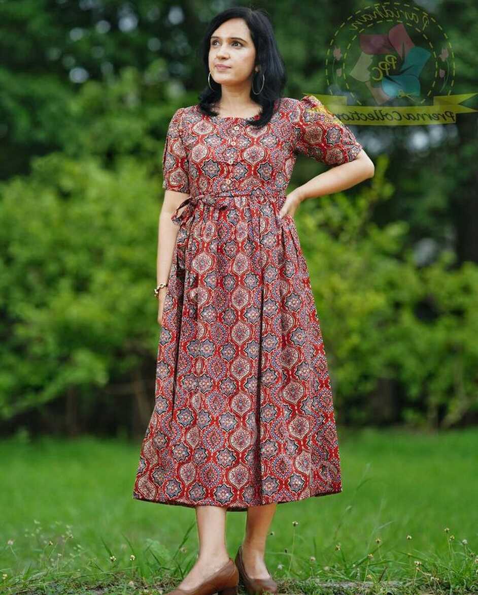 Beautiful casual cotton printed dress