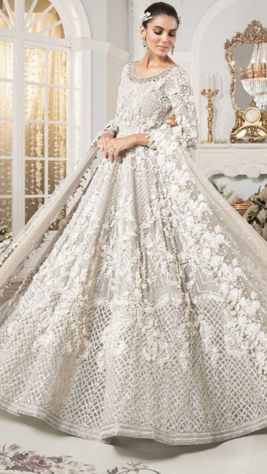 Beautiful off white wedding dress | Nikkah/Engagement dress design