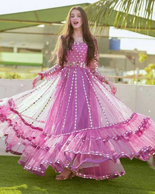 Beautiful pink color partywear gown buy now – Joshindia