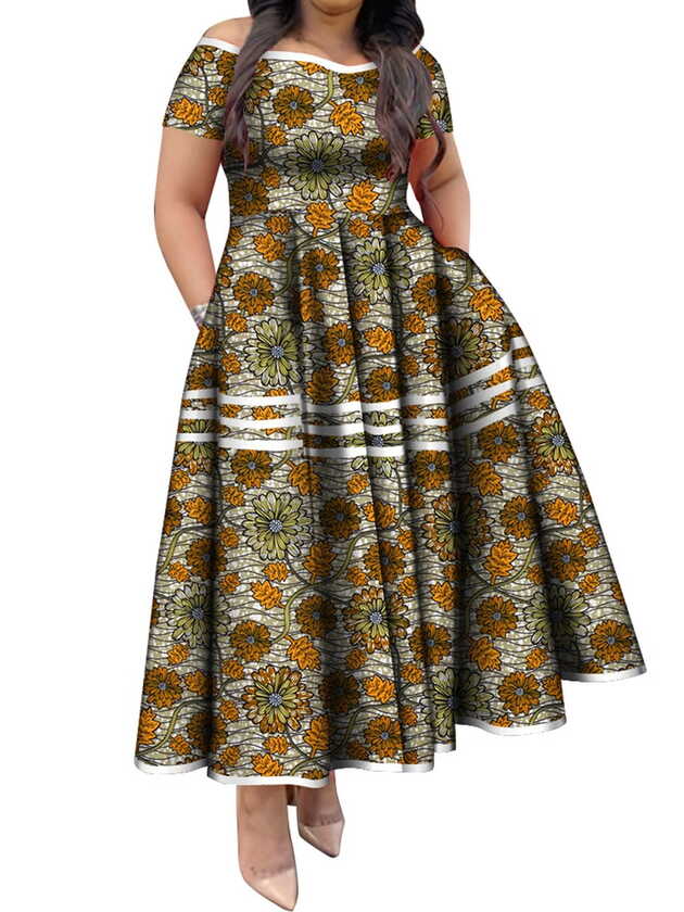 BintaRealWax Ankara African Dresses for Women Traditional Ghana ...