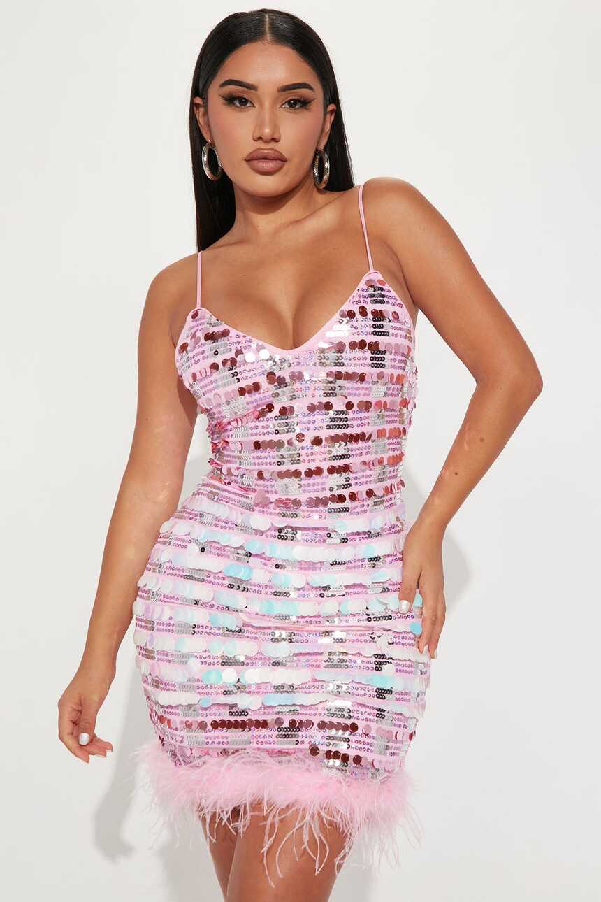 Birthday Girl Sequin Mini Dress - Pink | Fashion Nova, Dresses ...