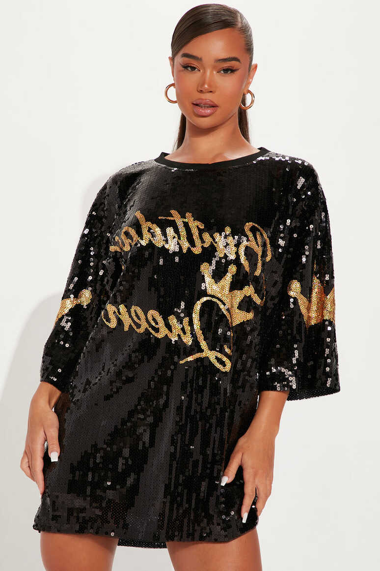 Birthday Queen Sequin Tunic - Black | Fashion Nova, Dresses ...