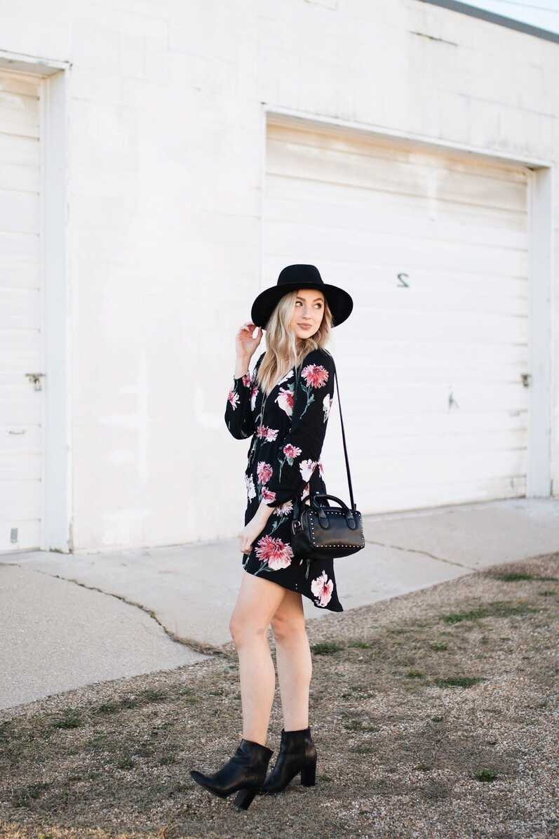 Black Floral Dress