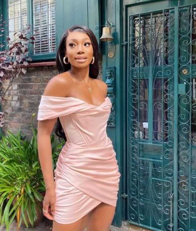 Black Girl Light Pink Homecoming Dress Off Shoulder Bodycon ...