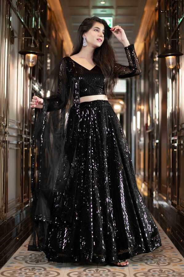 Black Lehenga Choli Set