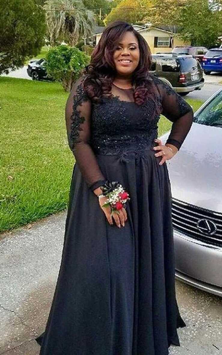 Black Long Sleeve Prom Dress - June Bridals