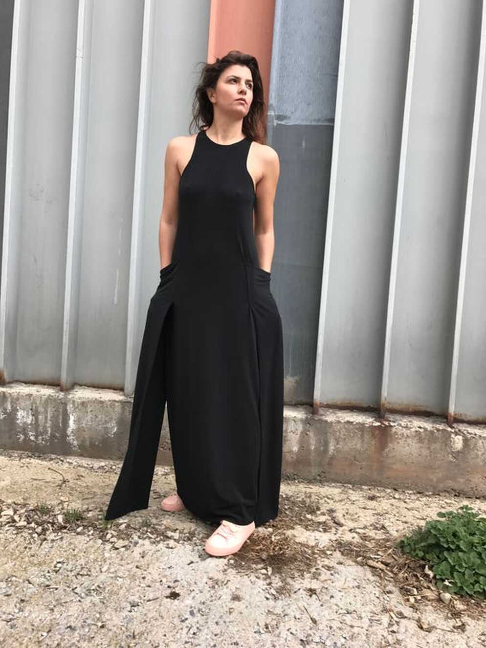 Black Maxi Dress, Black Abaya Dress, Casual Dress, Black ...