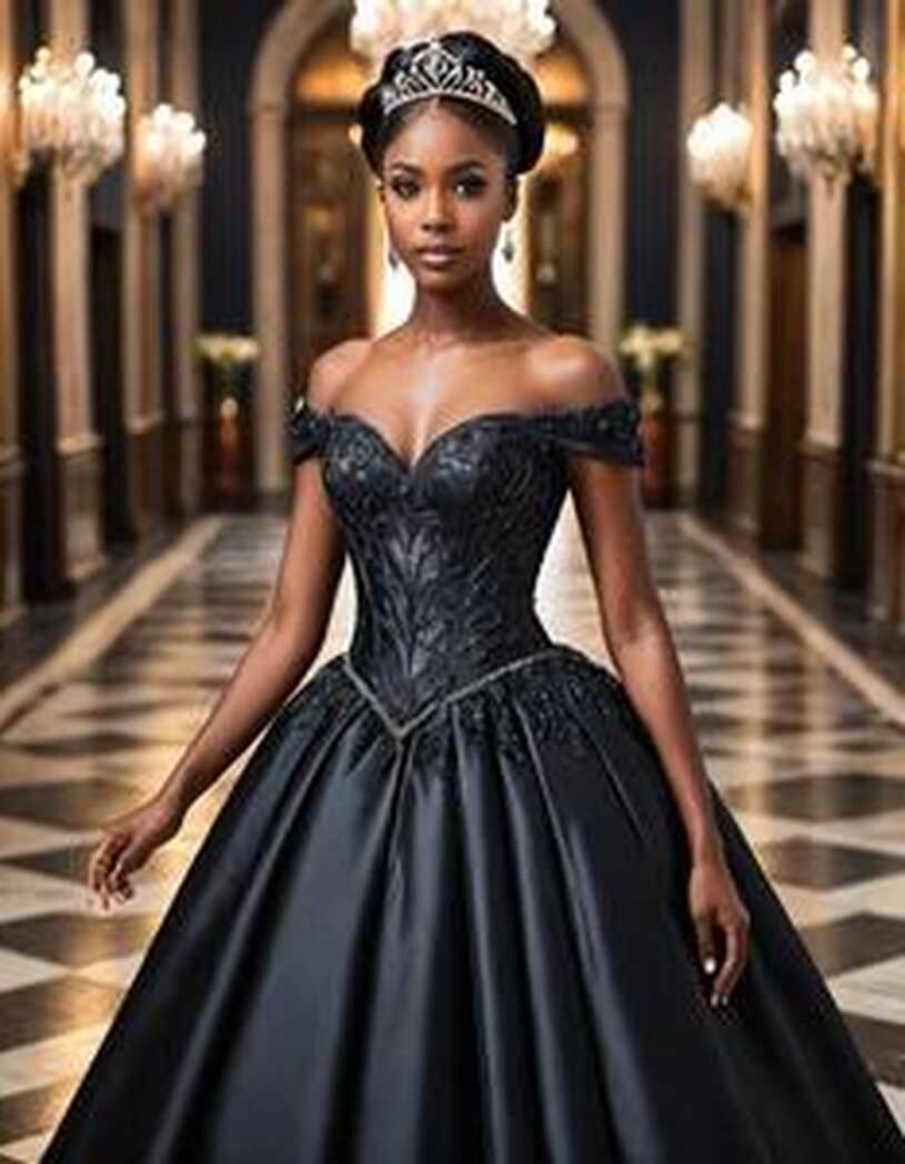 Black Princess Ball Gown Face Swap ID:1580113