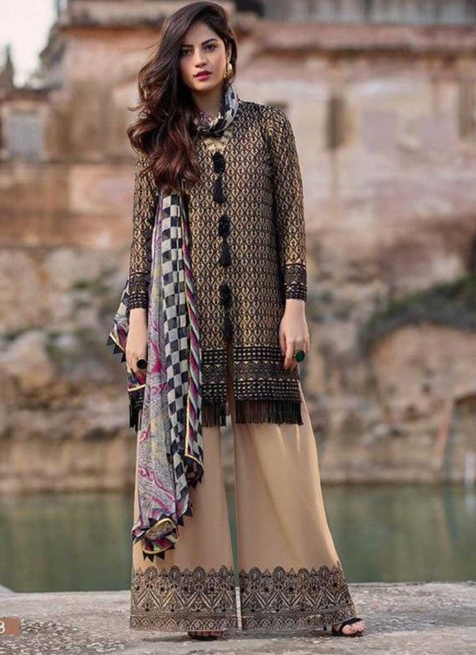 Black Pure Cotton Chikankari Summer Wear Pakistani Suits Eidi ...