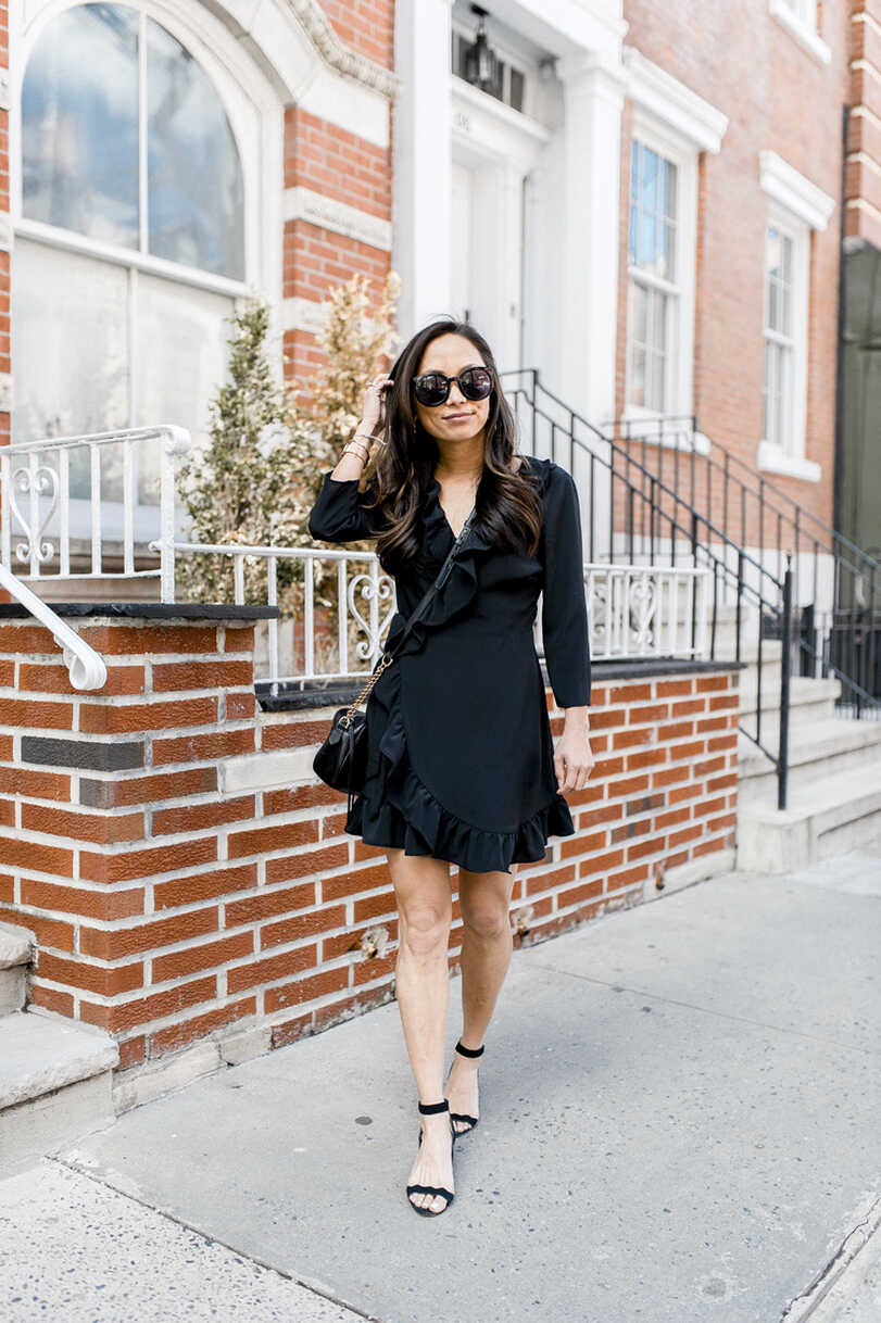 Black Ruffle Dress | The View From 5 Ft. 2