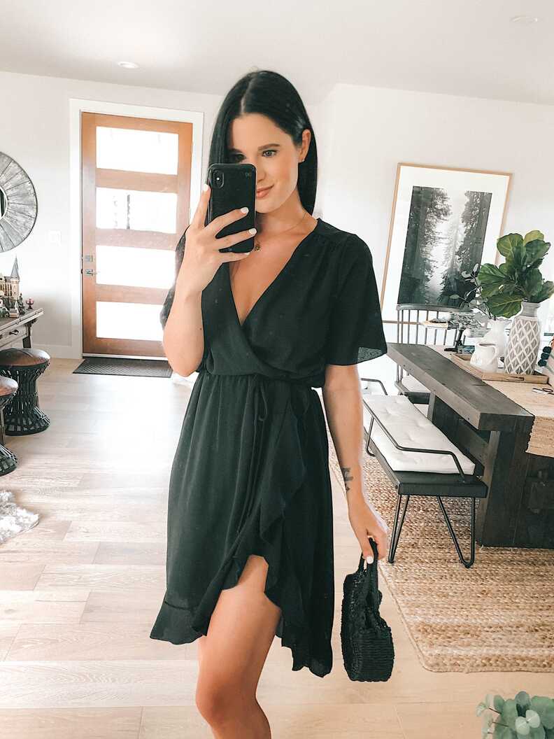 Black Ruffle Wrap Dress Walmart - Dressed to Kill