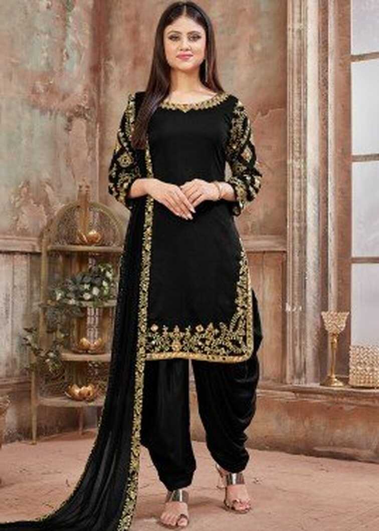 Black Salwar Kameez - Buy Latest Black Color Salwar Suit Online