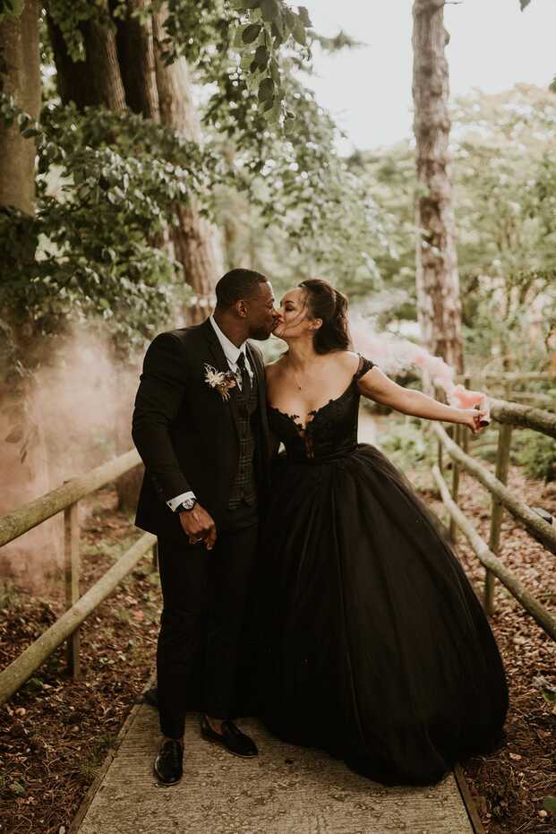 Black Strapless Wedding Dress - Rock My Wedding