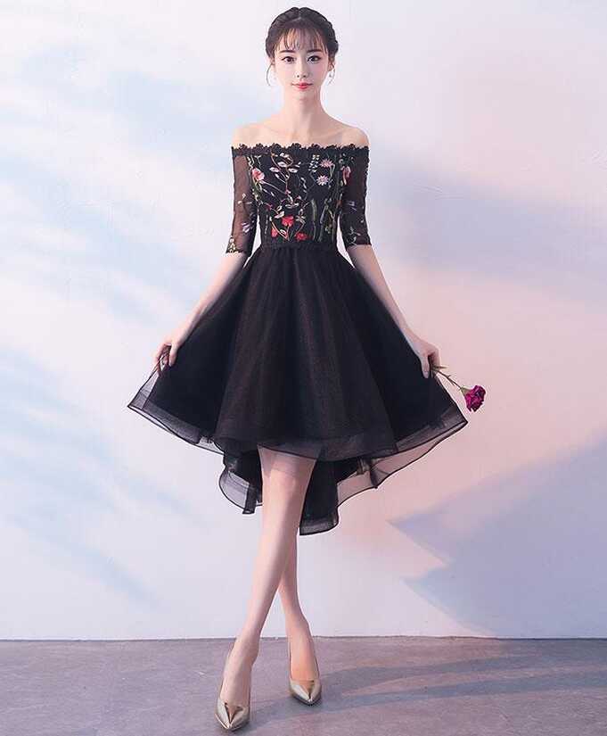 Black Tulle Lace Short Prom Dress,black Evening Dress on Luulla