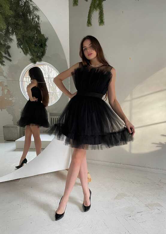 Black Tutu Dress, Short Black Dress, Prom Dress, Evening Dress ...