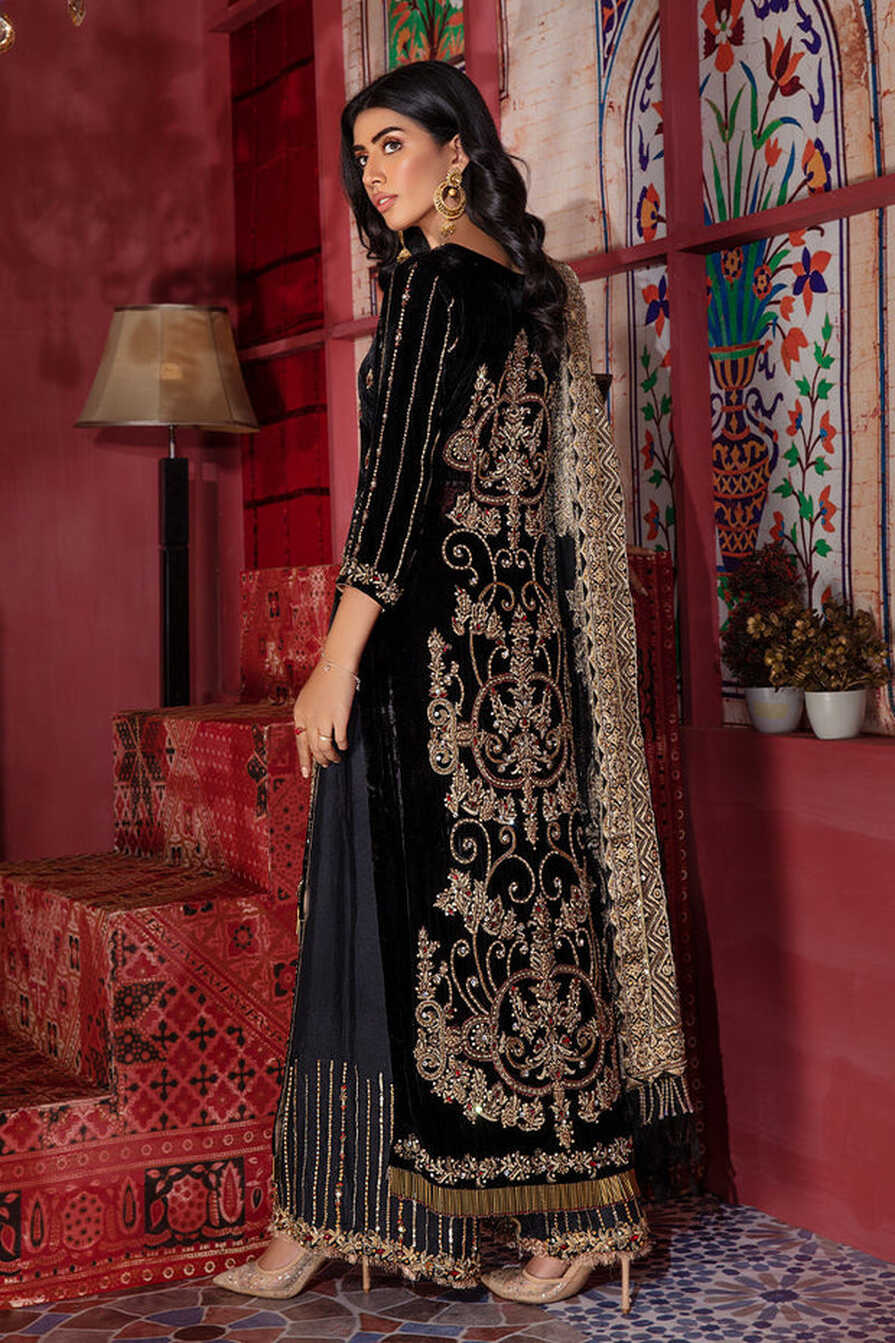 Black Velvet Salwar Kameez Pakistani Wedding Dresses – Nameera by ...