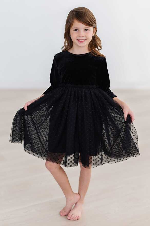 Black Velvet Tutu Dress | Mila &amp; Rose