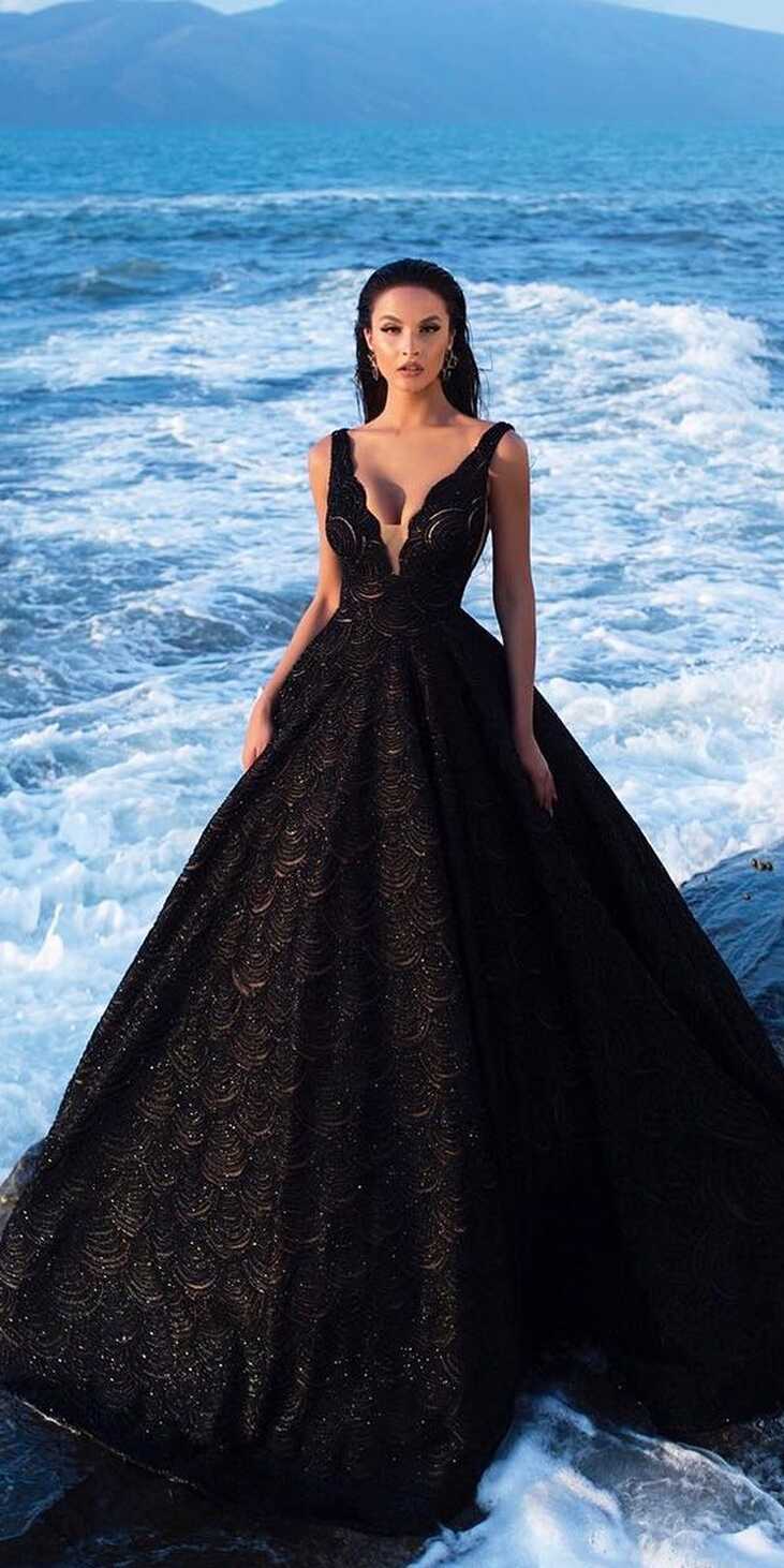 Black Wedding Dresses That Will Strike Your Fancy | Black wedding ...