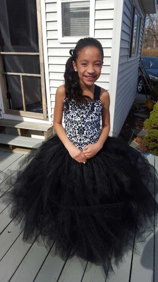 Black and White Damask Dress Flower Girl Dress Tulle Dress Wedding ...