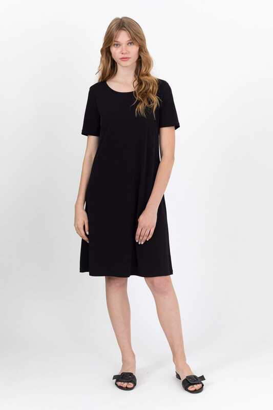 Black casual knee length - Scelle by Linda