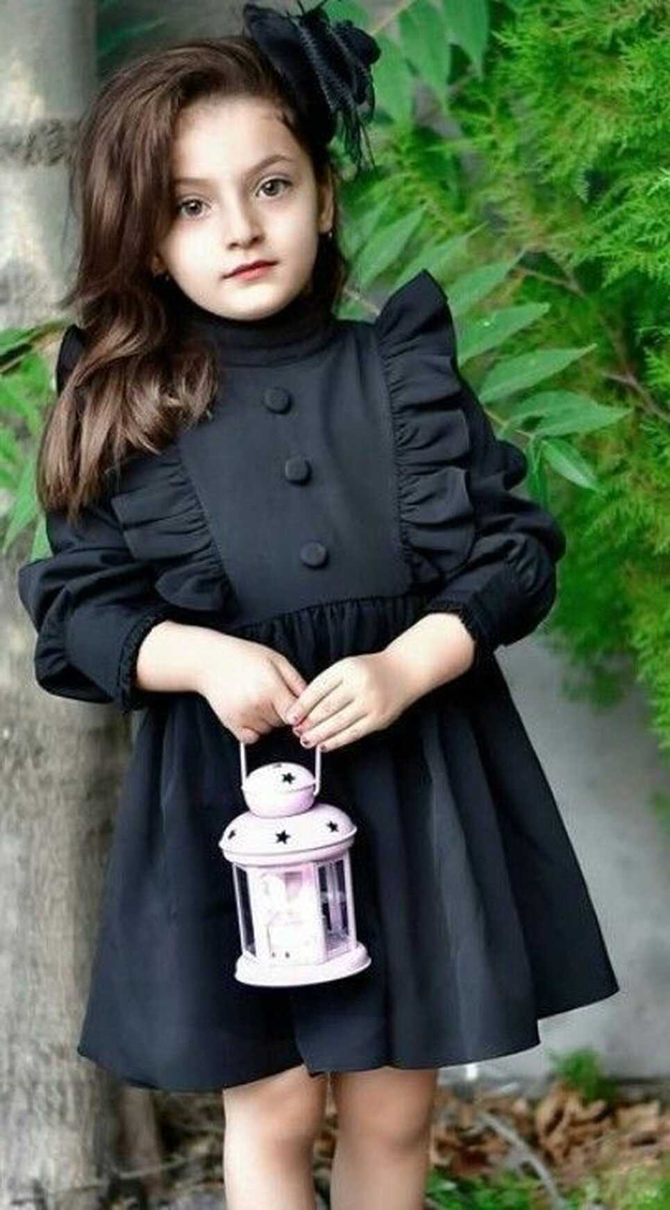 Black kids frock design