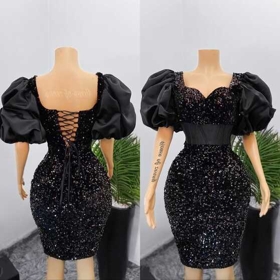 Black sequins dress | Dinner dress classy, Latest african fashion ...