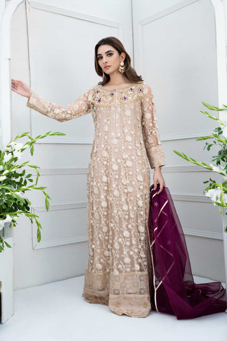 Blossom with Elegance in Kanwal Pakistani Designer Dress - Shireen ...