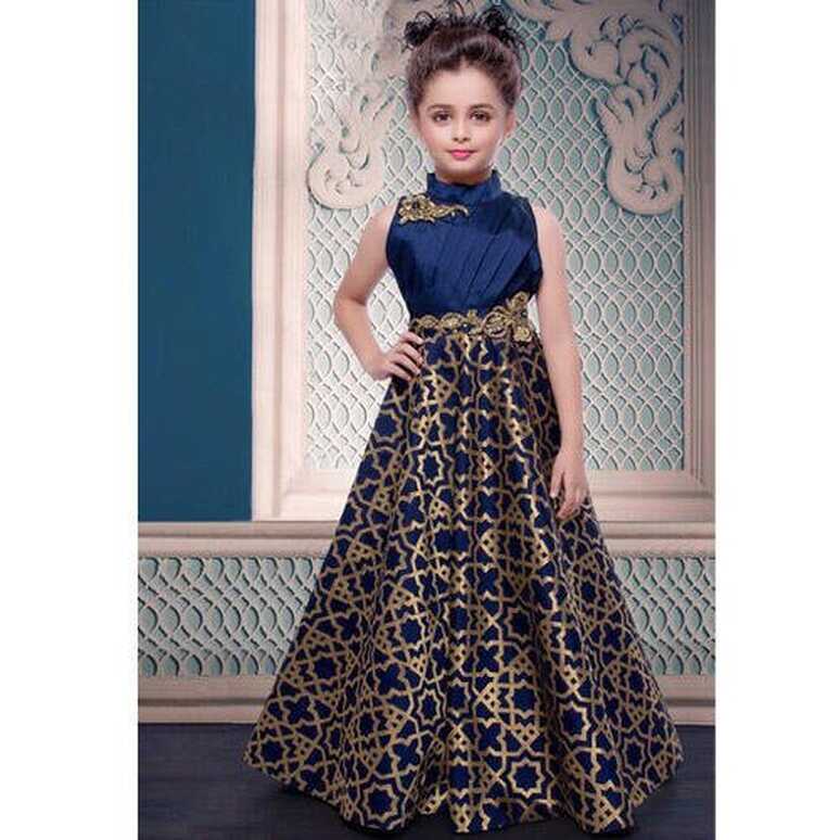 Blue Designer Kids Gown at Rs 1000 in Vadodara | ID: 22863592573