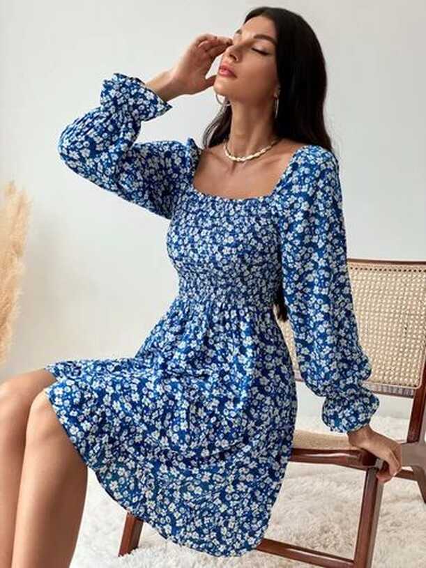 Blue Girls Midi Knee Length Casual Dress at Rs 380/piece in Surat ...