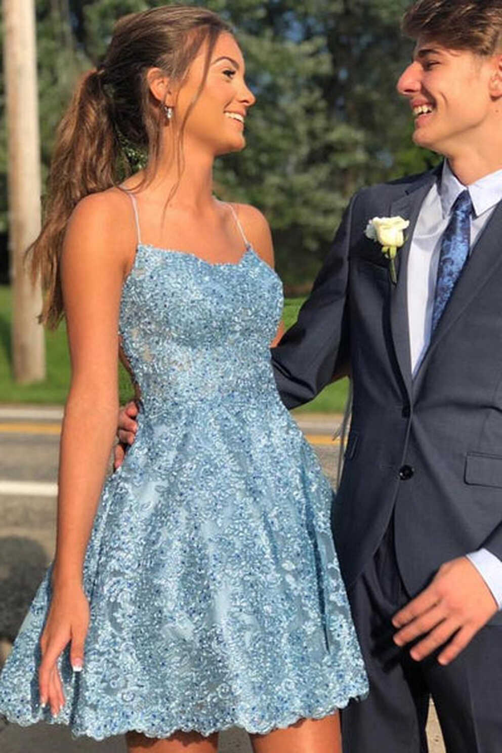 Blue Homecoming Dresses, Short Prom Dresses, Short Homecoming ...