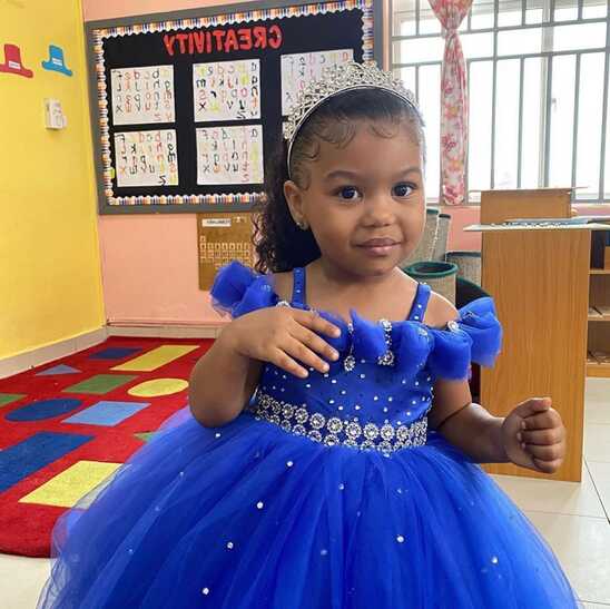 Blue House Princess Dress for Kids