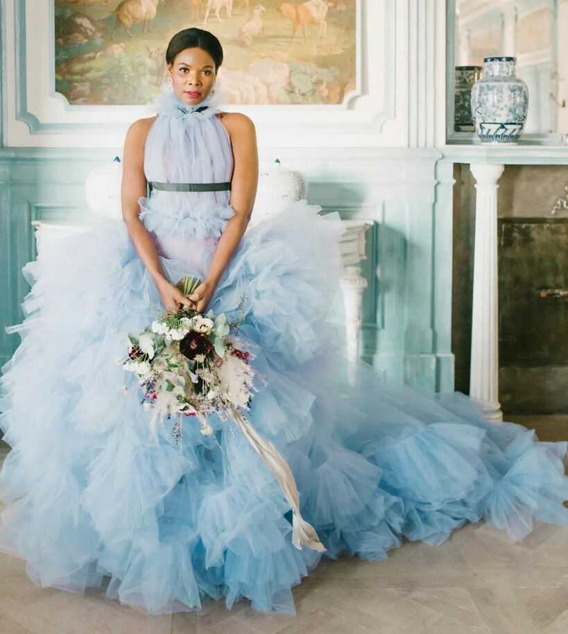 Blue Wedding Dresses: The Best Styles &amp; What it Means - hitched.co.uk