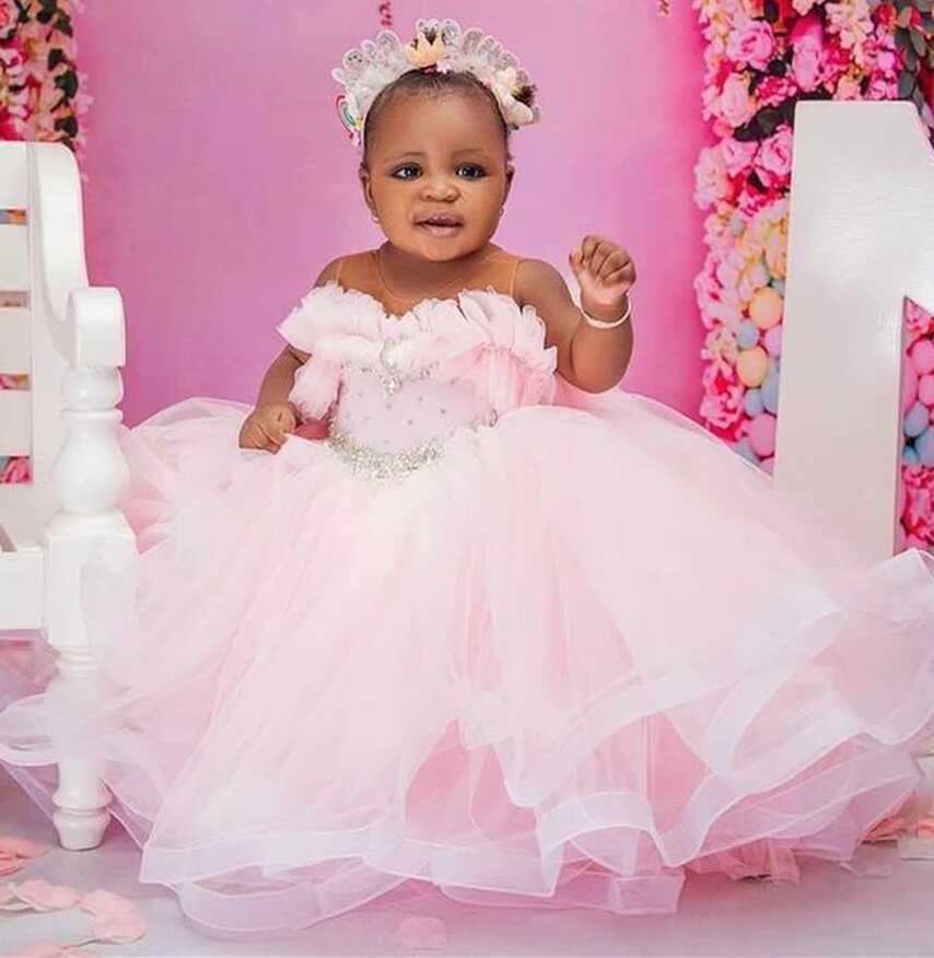 Blush Pink 2022 Beading Flower Girl Dresses Baby Girl Photo Shoot ...