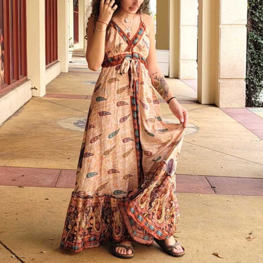 Boho Beach Summer Long Fit and Flare Maxi Flowy Dresses | Buy Now!