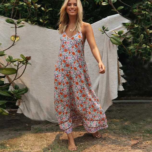 Boho Loose Sleeveless Maxi Summer Sundress – Boho Beach Hut