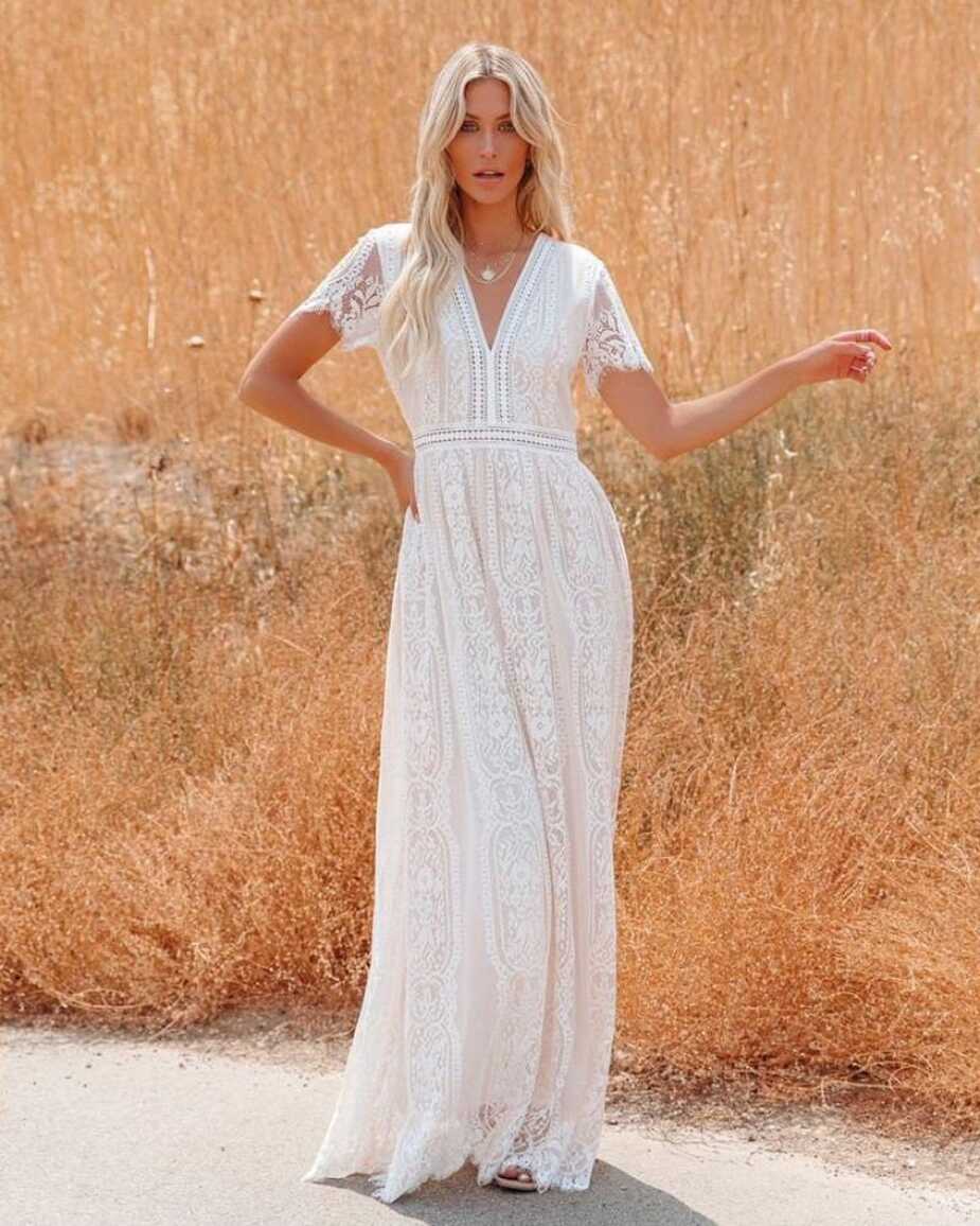 Boho Wedding Dress | Retro Dress | Summer Dress | Chic Dress Women ...