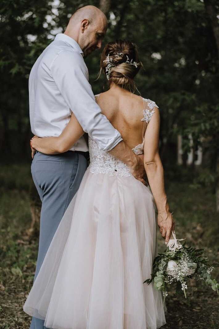 Boho Wedding Dress in Ivory, Short Wedding Dress, Tulle Wedding ...