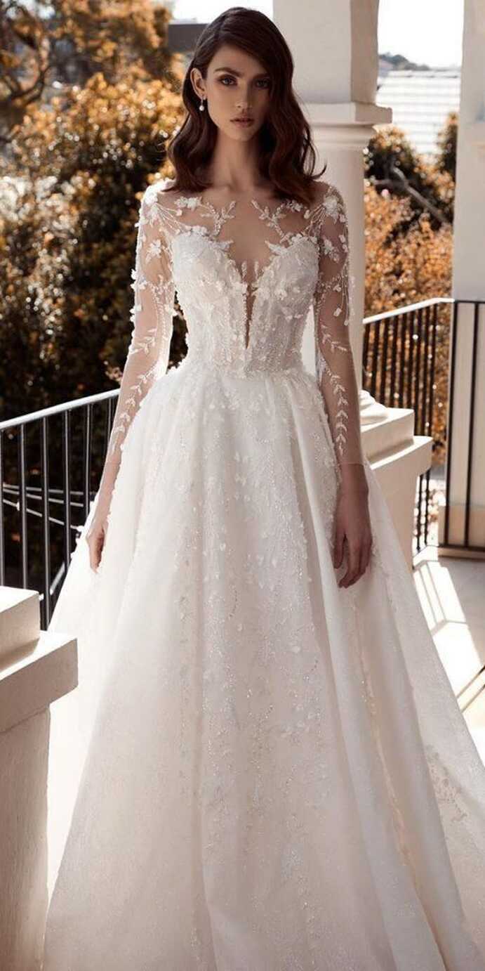 Bridal Gowns With Sleeves Never Fails To Impress | Wedding dress ...