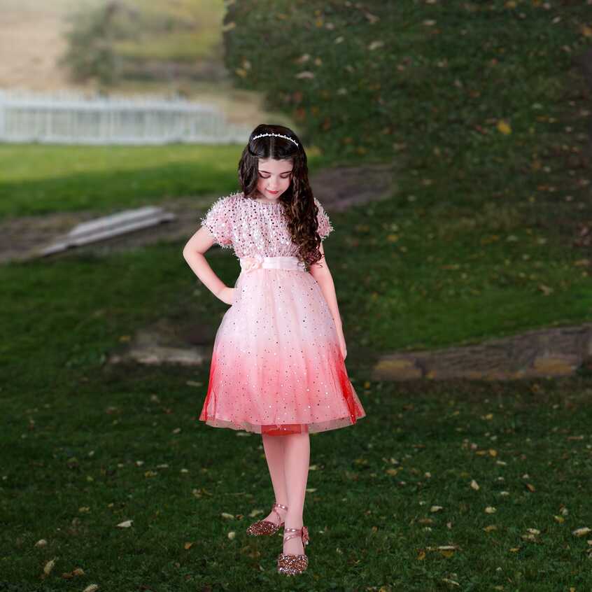 Bright Pink Dress | Ombre Flower Girl Dresses | Sara Dresses