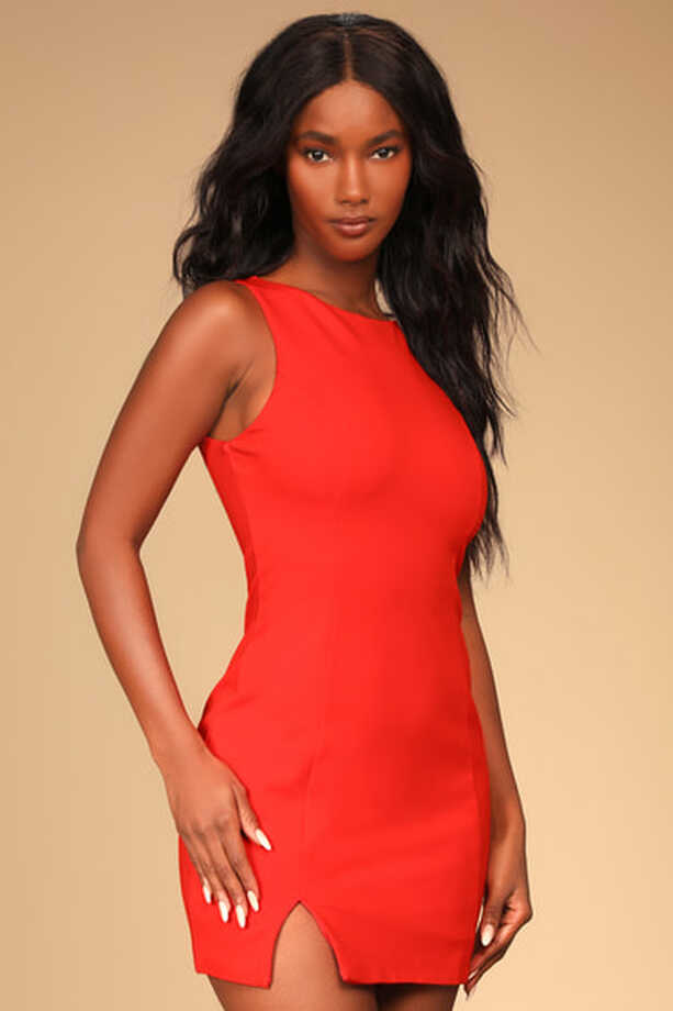 Bright Red Mini Dress - Sleeveless Mini Dress - Bodycon Dress - Lulus