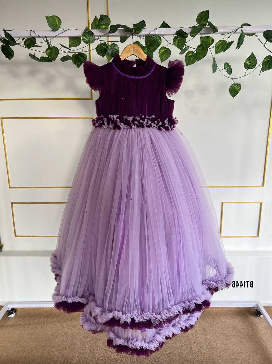 Bt1446 Regal Purple Princess Gown - Enchanting Party Elegance for ...