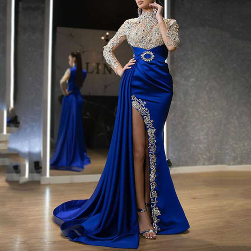 Bulk Buy China Wholesale Custom Evening Dresses ,blue Sprinkled ...