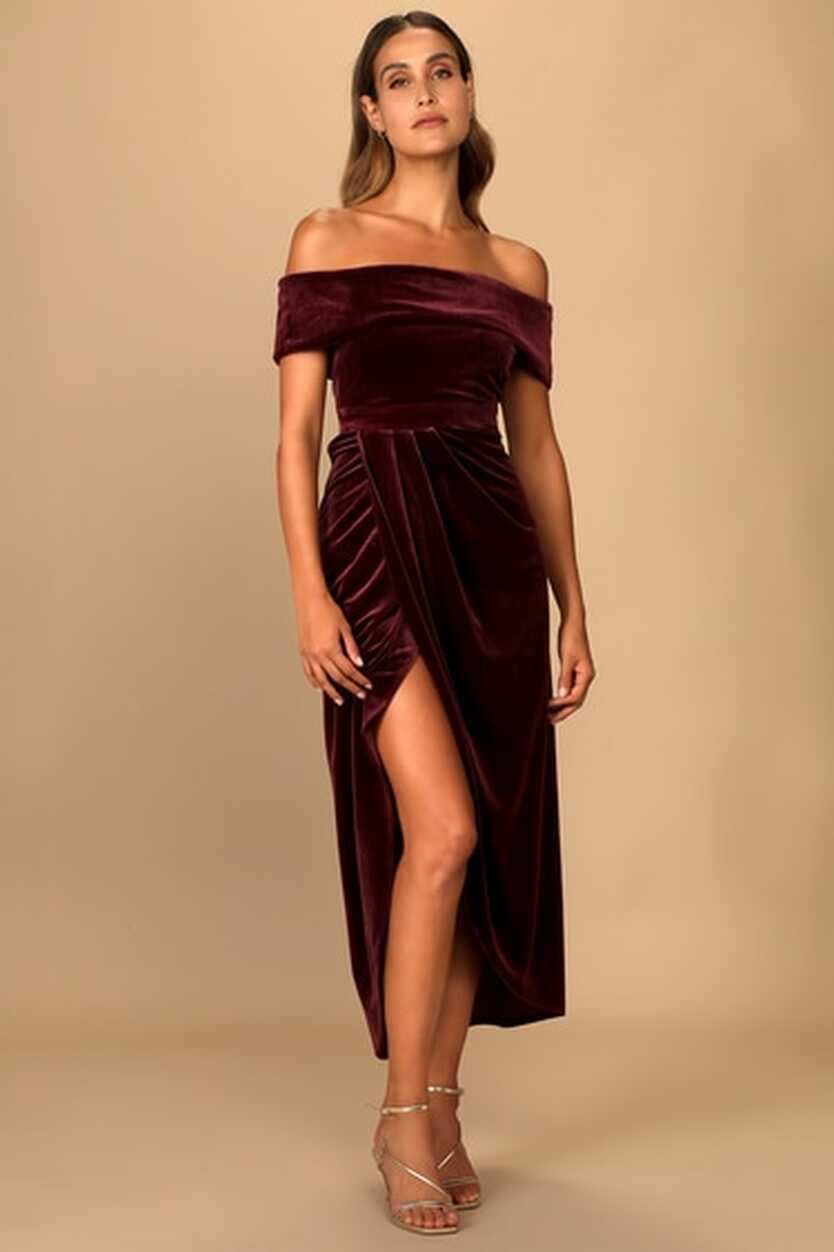 Burgundy Maxi Dress - Wine Red Velvet Maxi - OTS Maxi Dress - Lulus